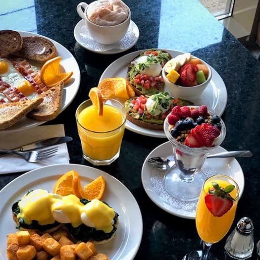 Breakfast menu variety at best restaurant Symposium Cafe Ontarion