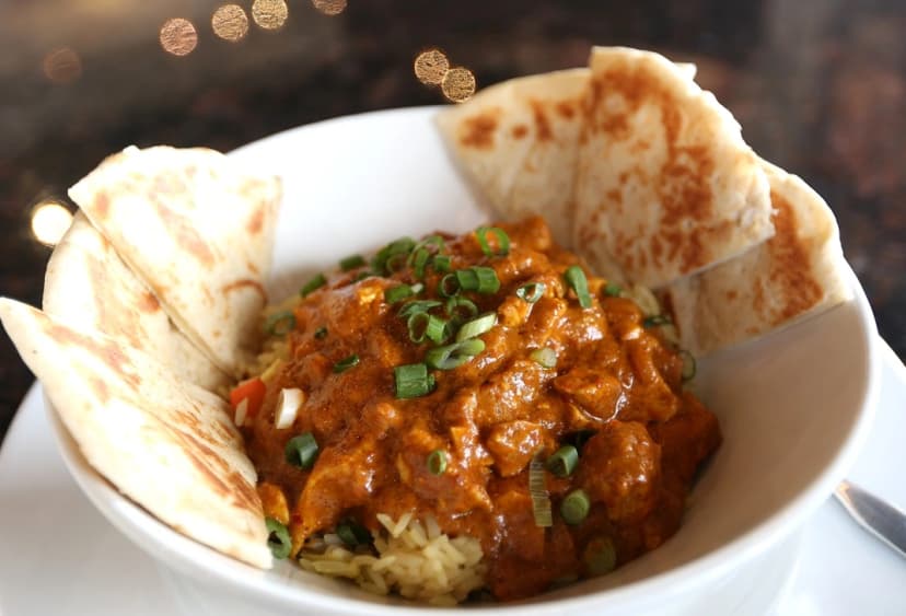 Lunch Butter Chicken Rice Bowl Aurora Symposium Cafe