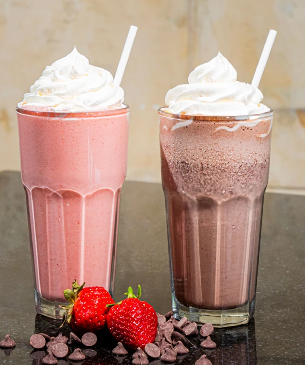 Chocolate & Strawberry Milkshakes